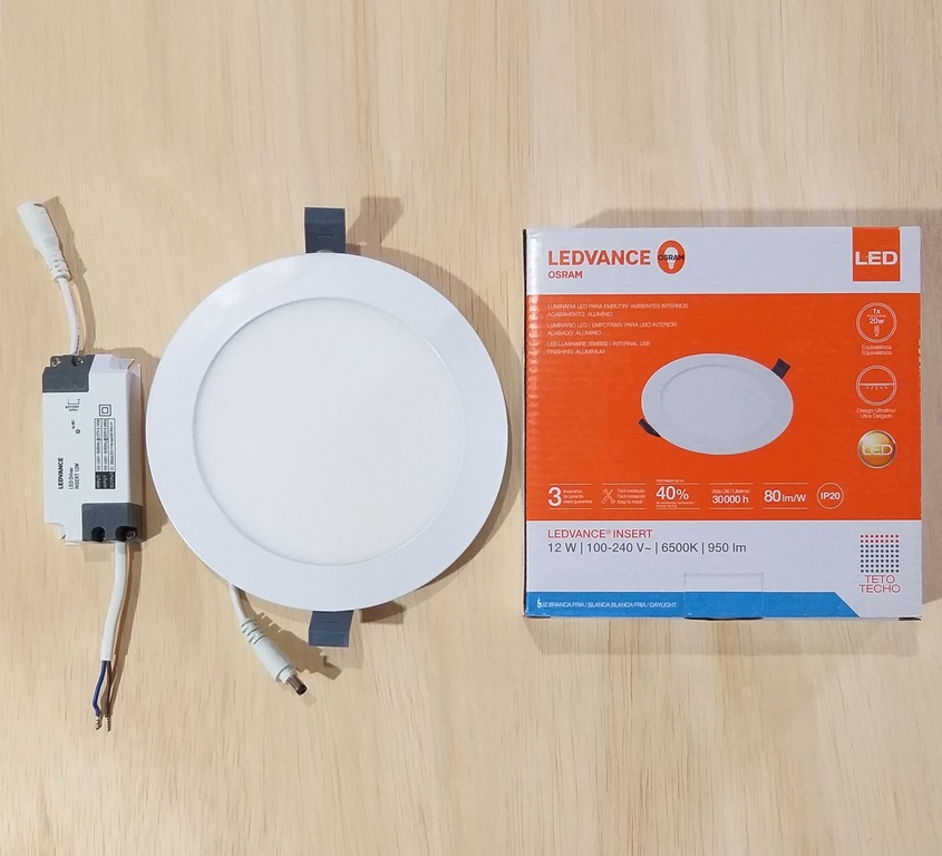 PANEL LED OSRAM 12W REDONDO EMP 6500K