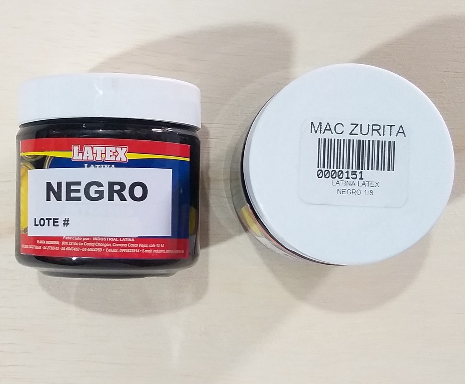 LATINA LATEX NEGRO 1/8