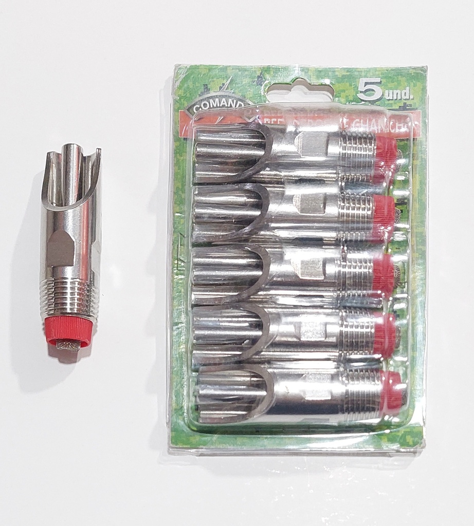 BEBEDERO TIPO CHUPON P/CERDO NIQUELADO COMANDO 80GRS.CR