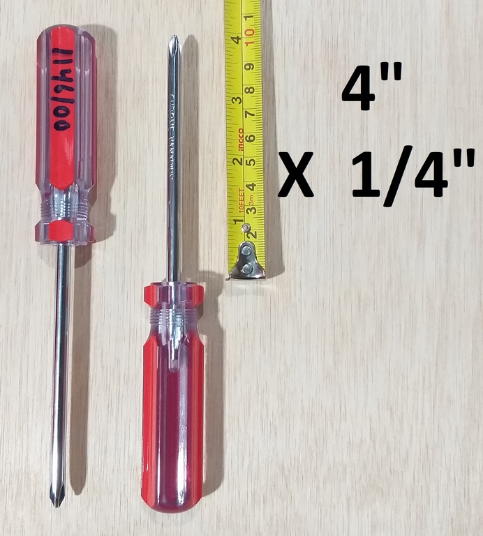DESTORNILLADOR ESTRELLA MPLAST. CIMAN 4X1/4 TRANSP. ROJO