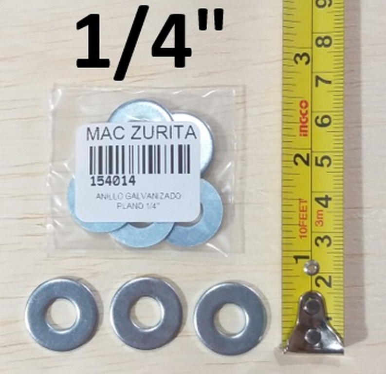 ANILLO GALV.PLANO 1/4´´ KG.393