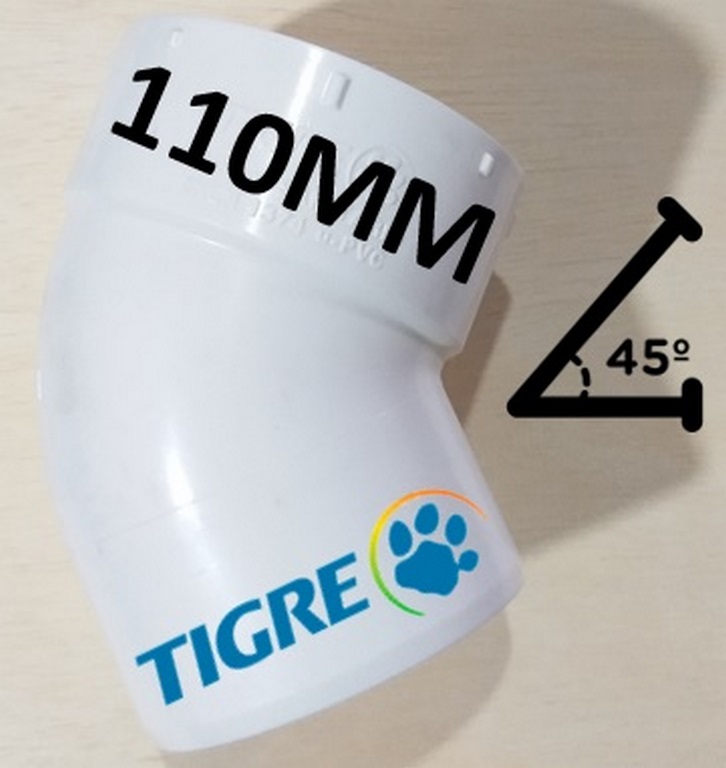 CODO 110 X 45 TIGRE