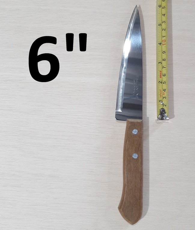 CUCHILLO TRAMONTINA 6´´ PUNTA FINA M/MADERA