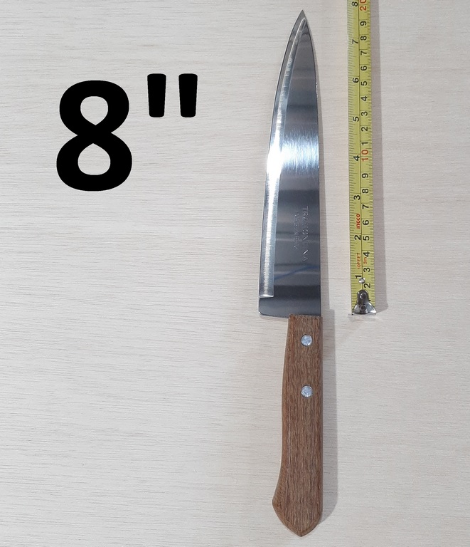 CUCHILLO TRAMONTINA 8´´ PUNTA REDONDA M/MADERA