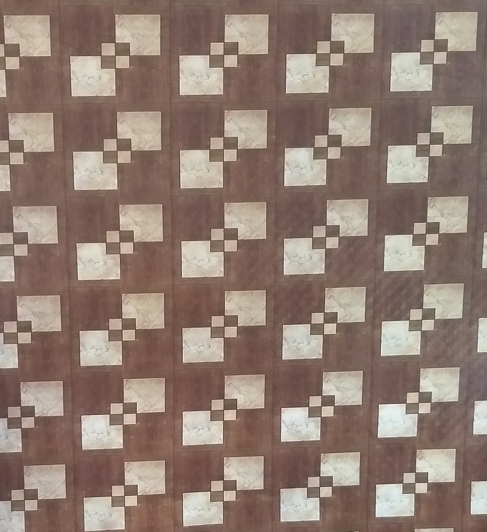 LINNOLIO ANTIDESLIZANTE ENTRE CUADROS CAFE BLANCO 23915