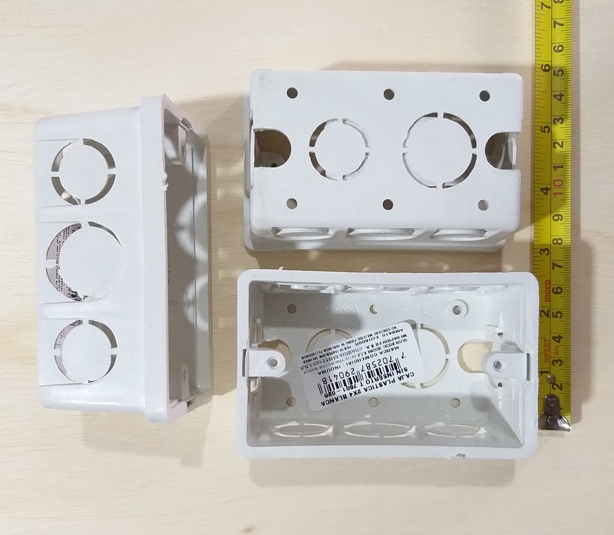 CAJETIN RECTANGULAR PVC BLANCO INDUMA