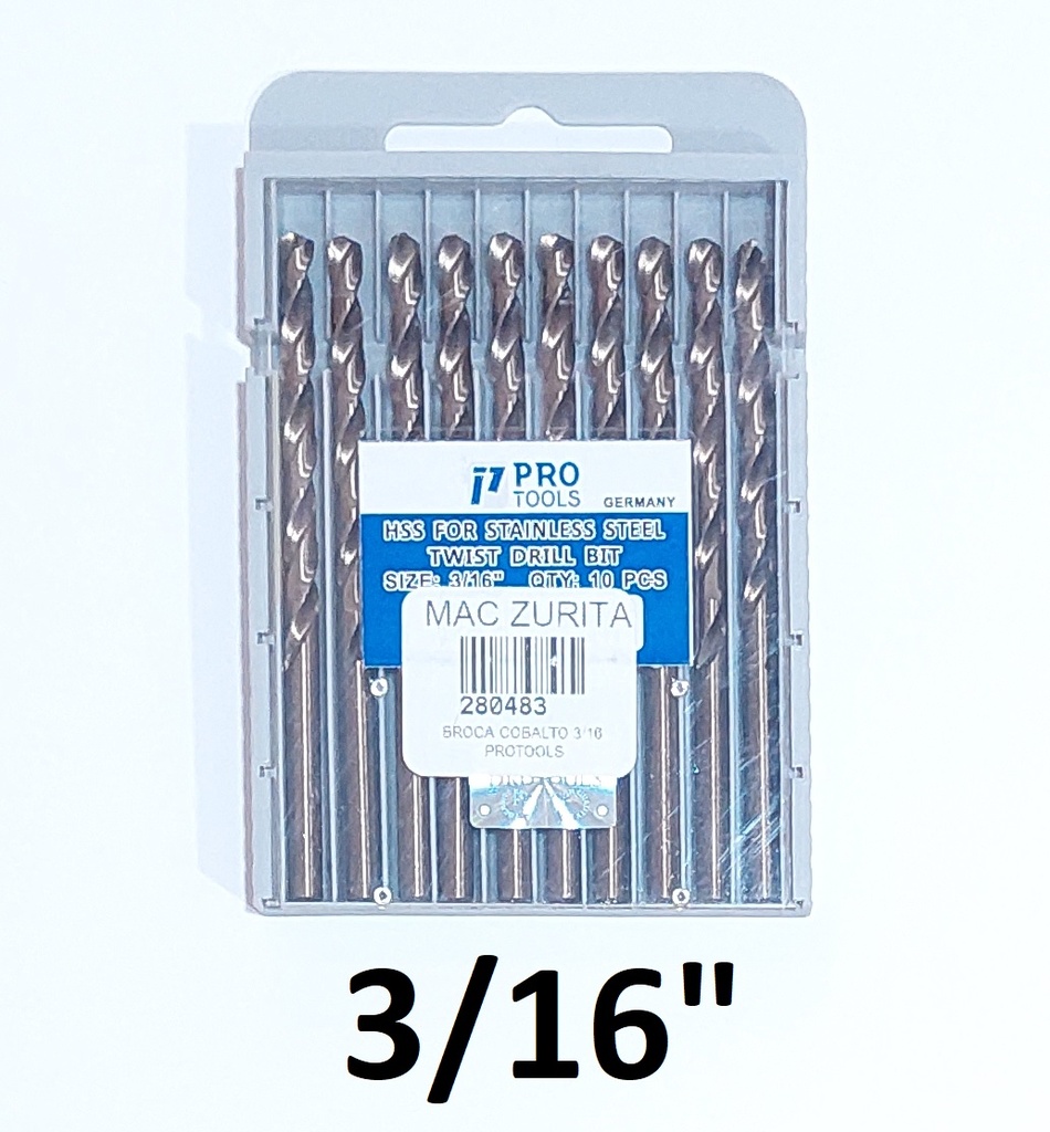 BROCA COBALTO 3/16 PROTOOLS