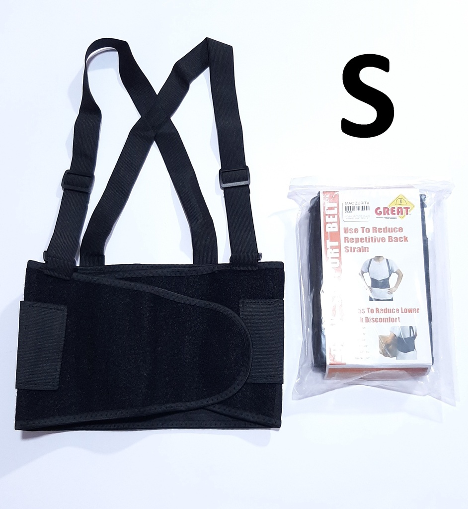 CINTURON PROT.COLUMN.LUMBARES ´´S´´ NEGRO GREAT