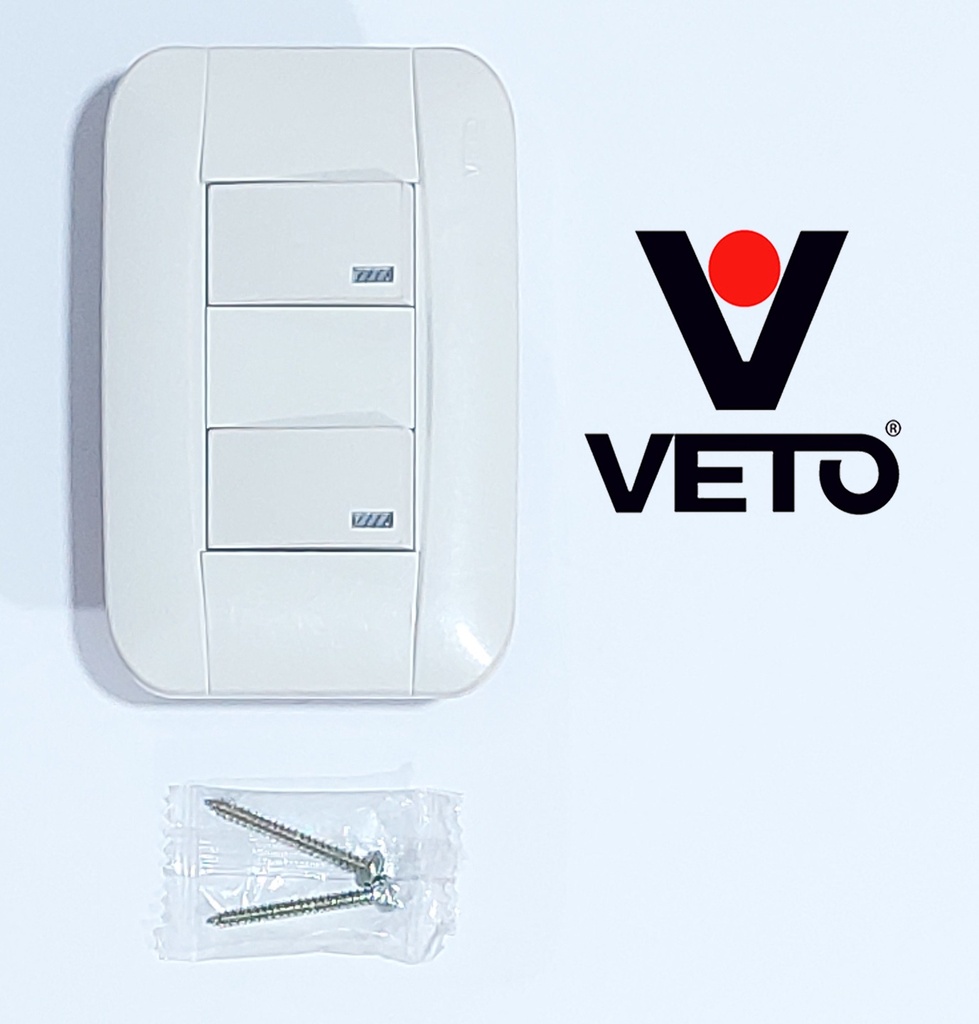 INTERRUPTOR VETO 2 SERV.3VIAS C/LUZ PILOTO BEIGE CONMUTADO