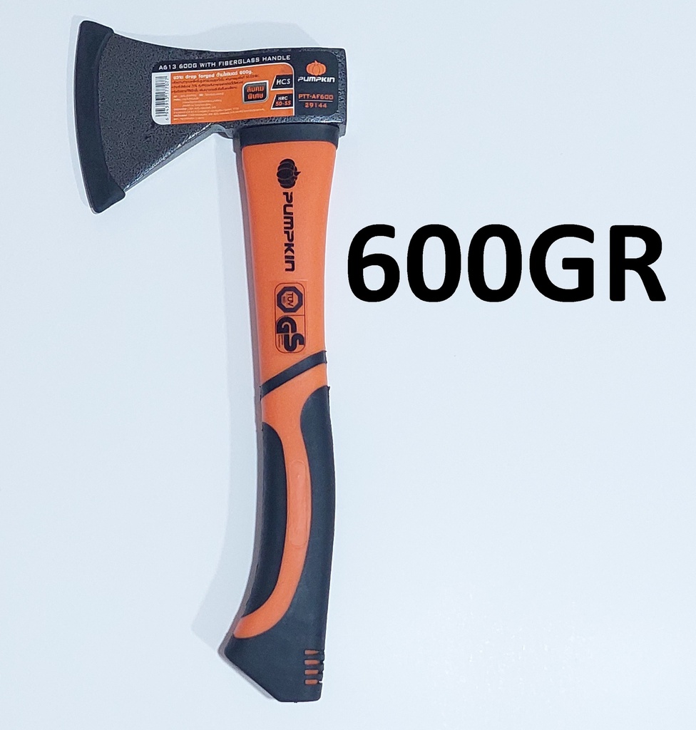 HACHA 600 GR MANGO FIBRA DE VIDRIO PUMPKIN