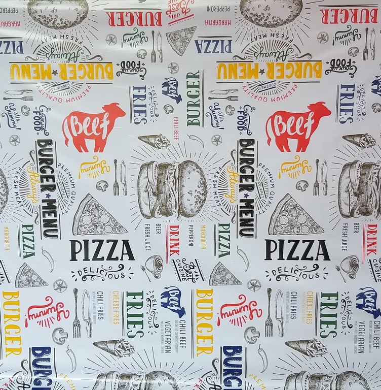 PLAST. MANTEL  BURGER MENU 0.15MMX1.38MT GD1483-A