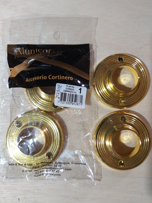 SOPORTE P/CORTINA 1´´PLAFON DOR. PAR CERRADO