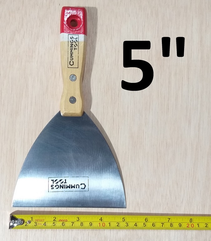 ESPATULA 5 CMT M/MADERA ROJO 0.5MM