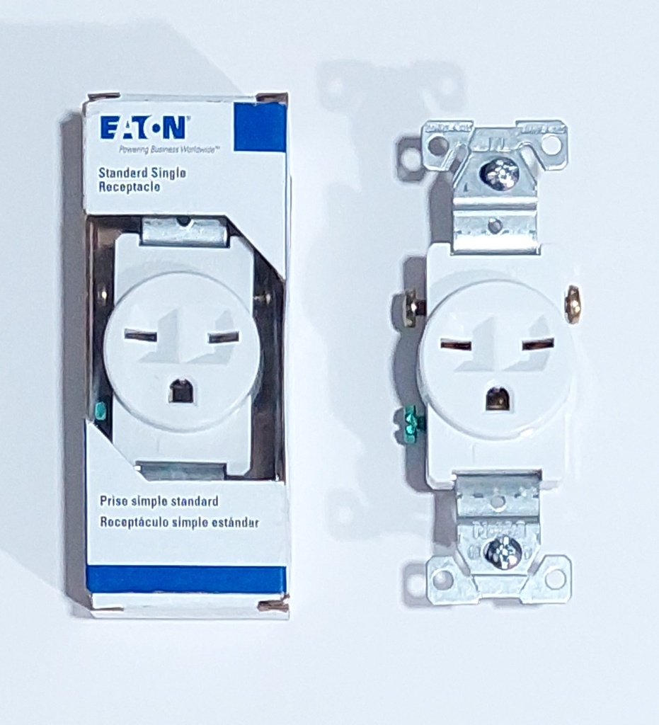 TOMA COOPER 220V 15AMP 816V P/AIRE ACOND. BLANCO/MARFIL