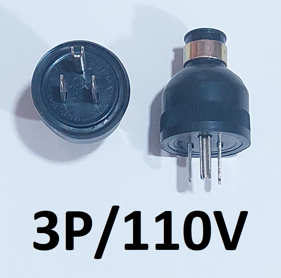 ENCHUFE CAUCHO 3P 125V 15A