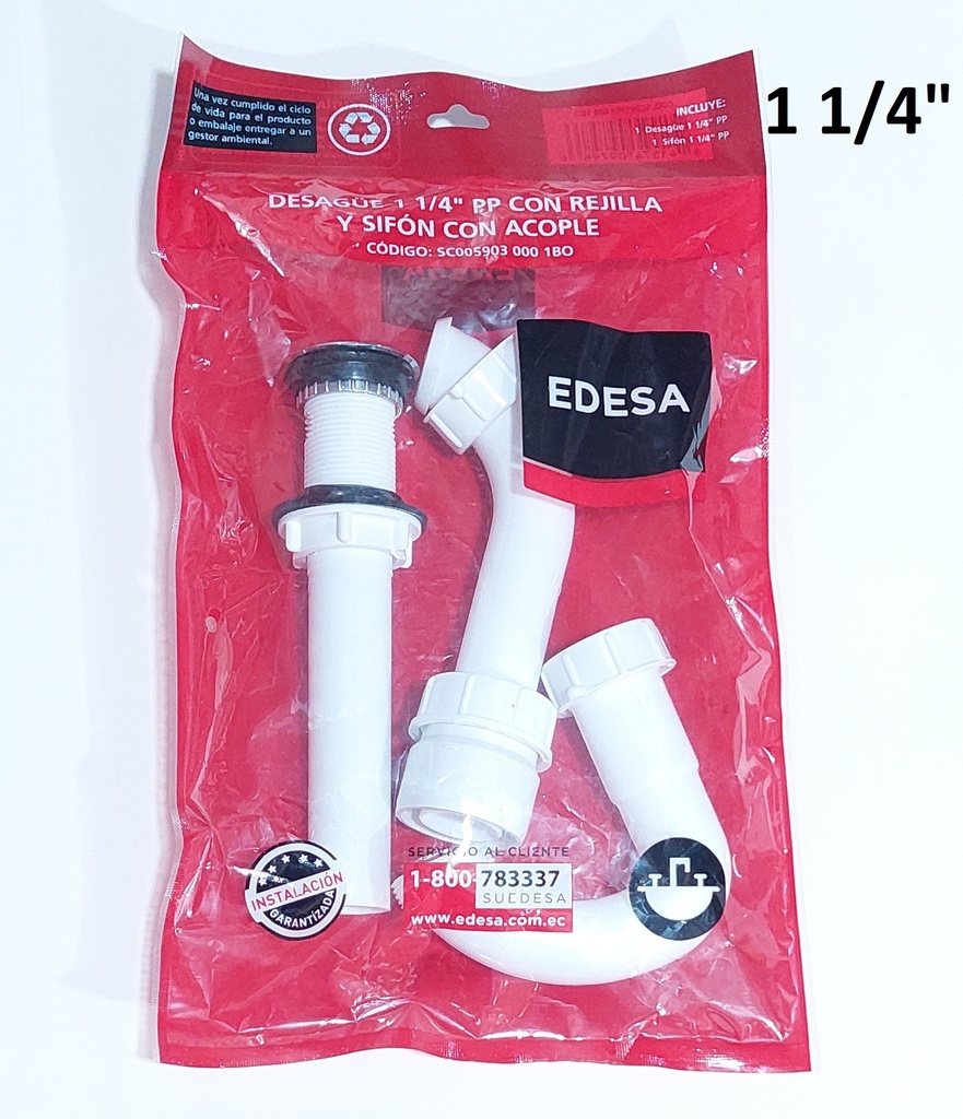 SIFON RIG. EDESA 1 1/4´´ C/DESAGUE SC0059030001BO