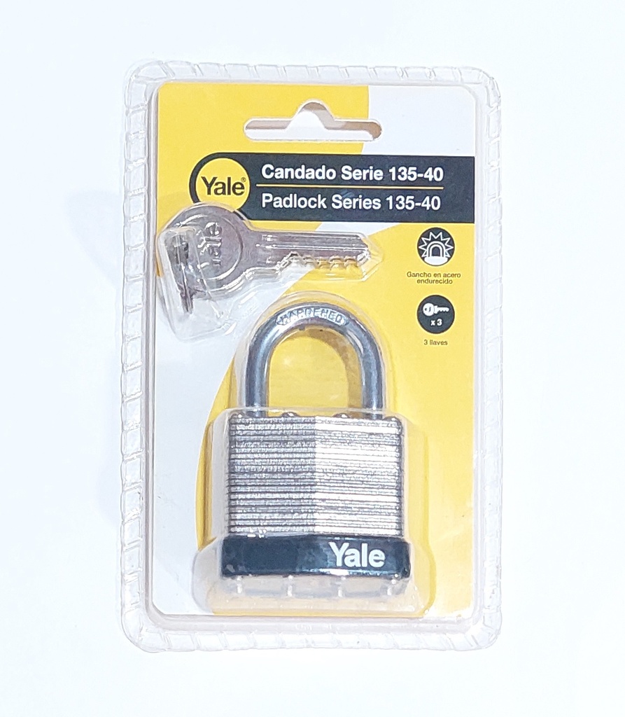 CANDADO YALE LAMINADO 40MM Y135/40/11426 40MM