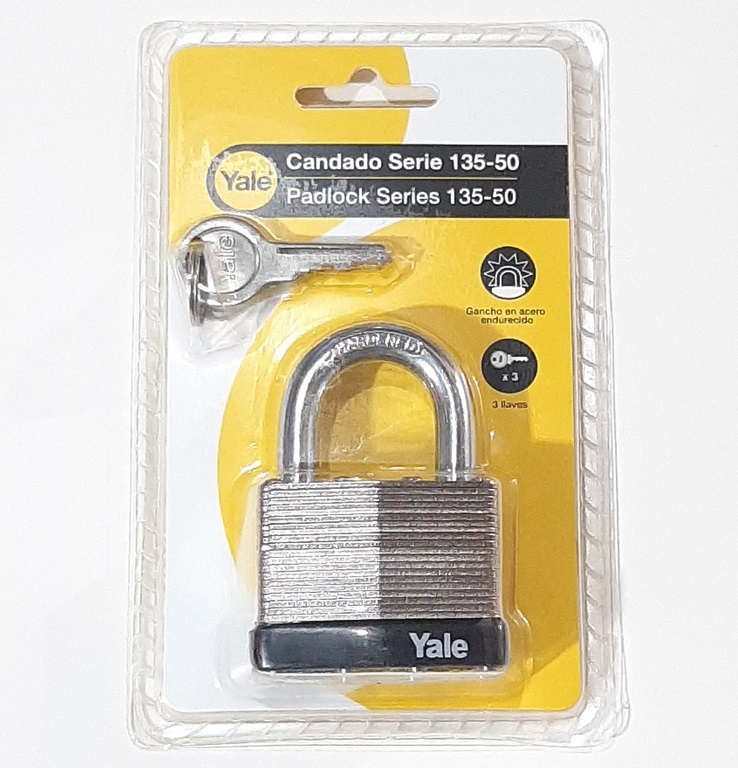 CANDADO YALE LAMINADO 50MM Y135/50/11427 50MM