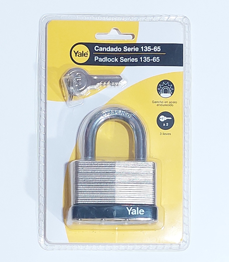 CANDADO YALE LAMINADO 65MM