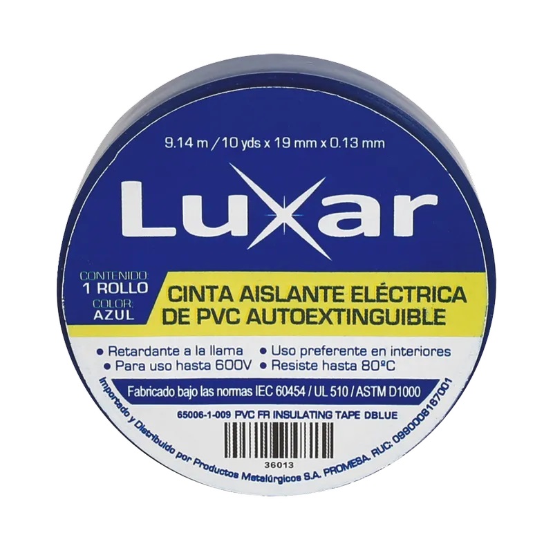 CINTA AISLANTE LUXAR 10Y AZUL