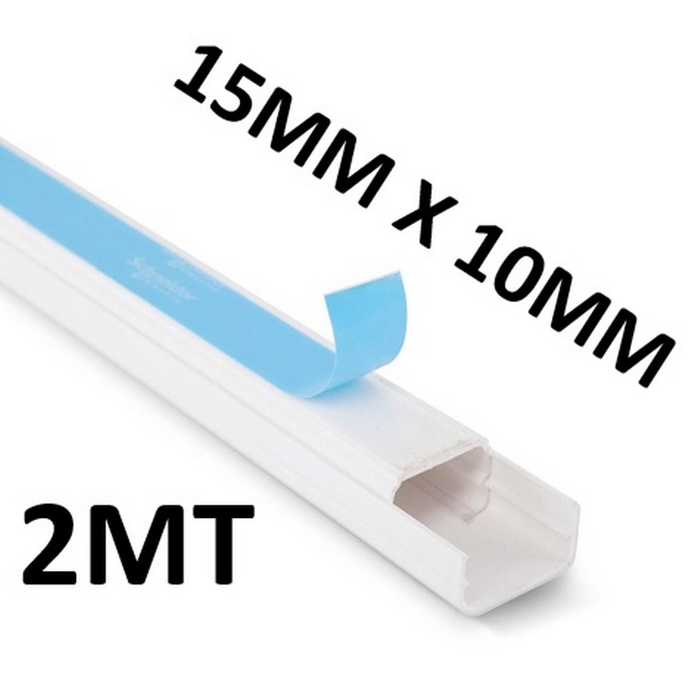 CANALETA PLAST. 15MMX10MMX2MT LUXAR C/ADHESIVO