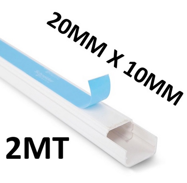 CANALETA PLAST. 20MMX10MMX2MT LUXAR C/ADHESIVO