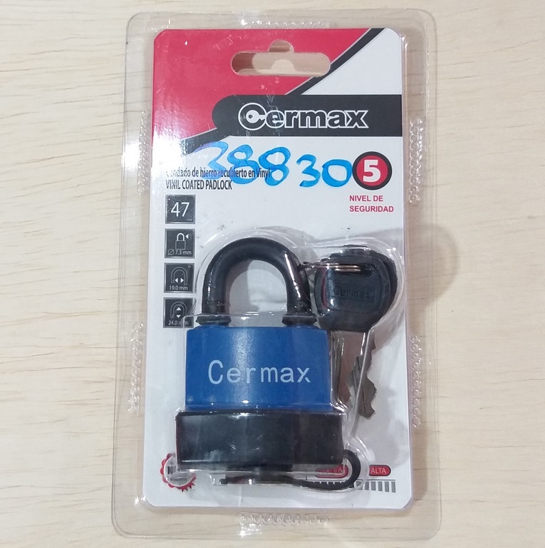 CANDADO CERMAX 47MM PVC