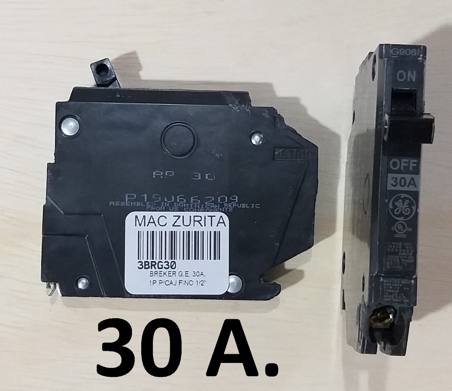 BREKER G.E. 30A. 1P P/CAJA FINO 1/2´´