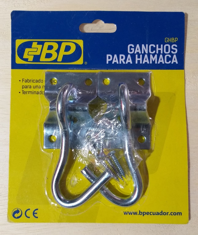 GANCHO P/HAM.GALACTICO BP PAR NIQUELADO C/TORNILLOS