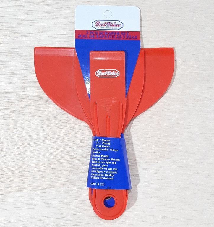 ESPATULA JGO 3 PCS 1 1/2´´, 3¨ 6¨ BESTVALUE