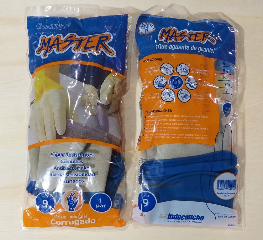 GUANTE NITRILO 9 CORRUGADO MASTER T.9