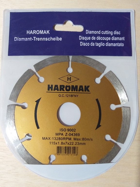 DISCO DIAMANTE 4 1/2 HAROMAK SEGMENTADO