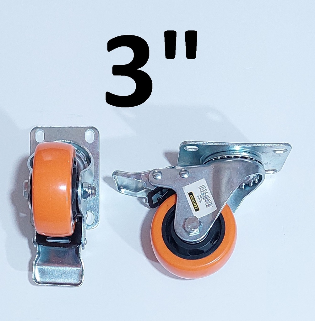 GARRUCHA GIRATORIA IND PVC C/FRENO 3´´ CENTURY