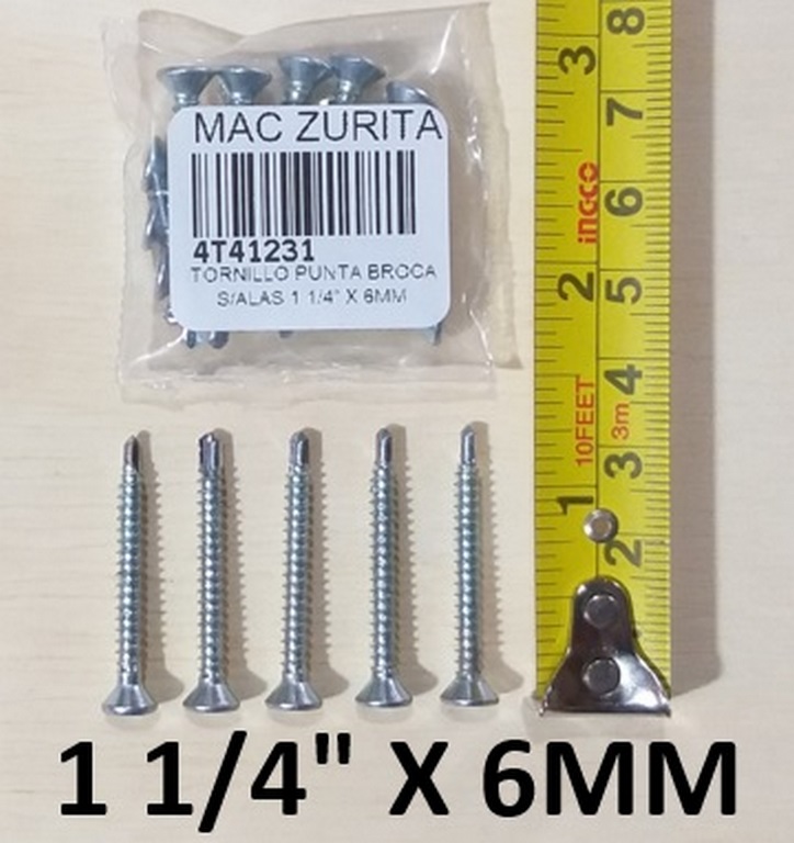 TORN.PUNTA BROCA 6X1 1/4´´ C/AVELLANADA GALV. U