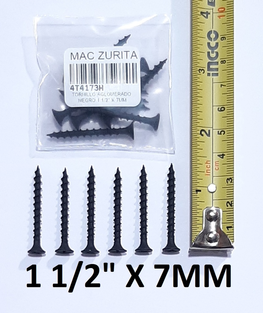 TORN.AGLOM. 1.50 X 7 NEGRO