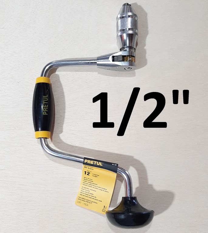 TALADRO MANUAL VIRABARQUIN 1/2´´ PRETUL BERBIQUI