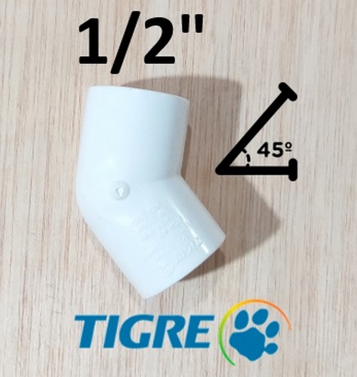 CODO TIGRE 1/2´´X45 PEGAB C-40