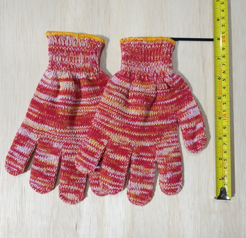 GUANTE LANA ROJO C/FILO AMARILLO TAIWAN