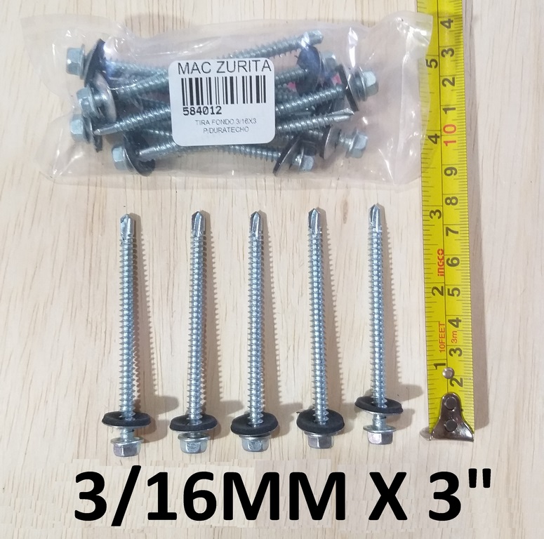 TIRA FONDO P/DURATECHO 3/16 X 3.00