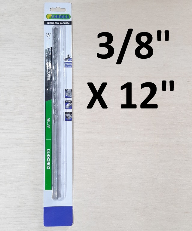 BROCA CONCRETO PTA/TUNGSTENO 3/8 X 12 CARIOCA