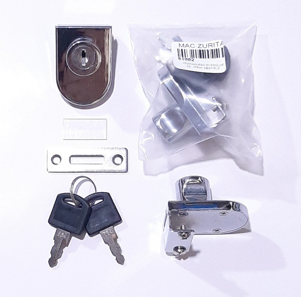 CERRADURAS P/VITRINA EVERBLUE DE VIDRIO ABATIBLE