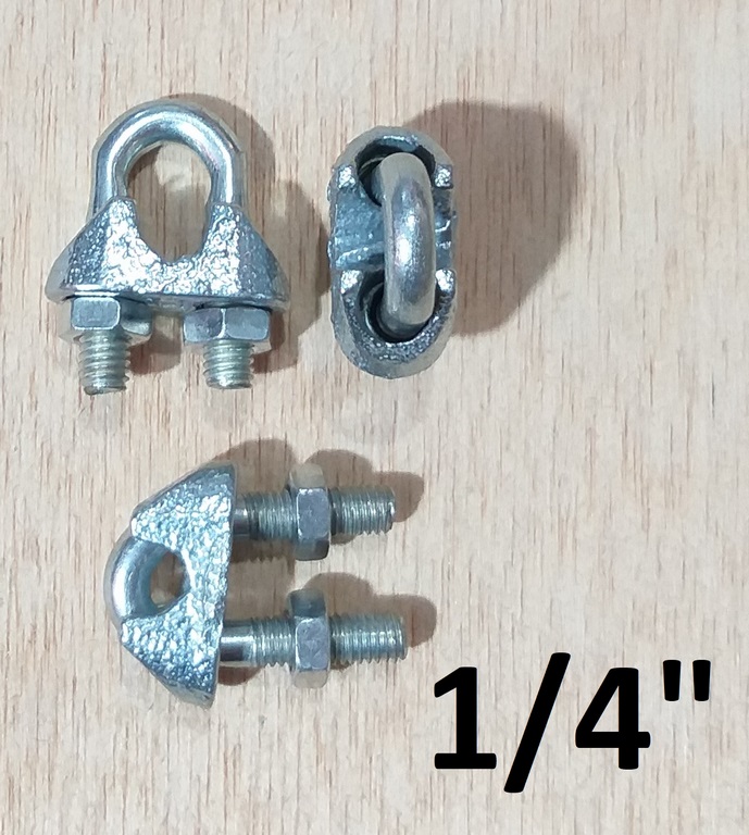 GRILLETE P/CABLE 1/4