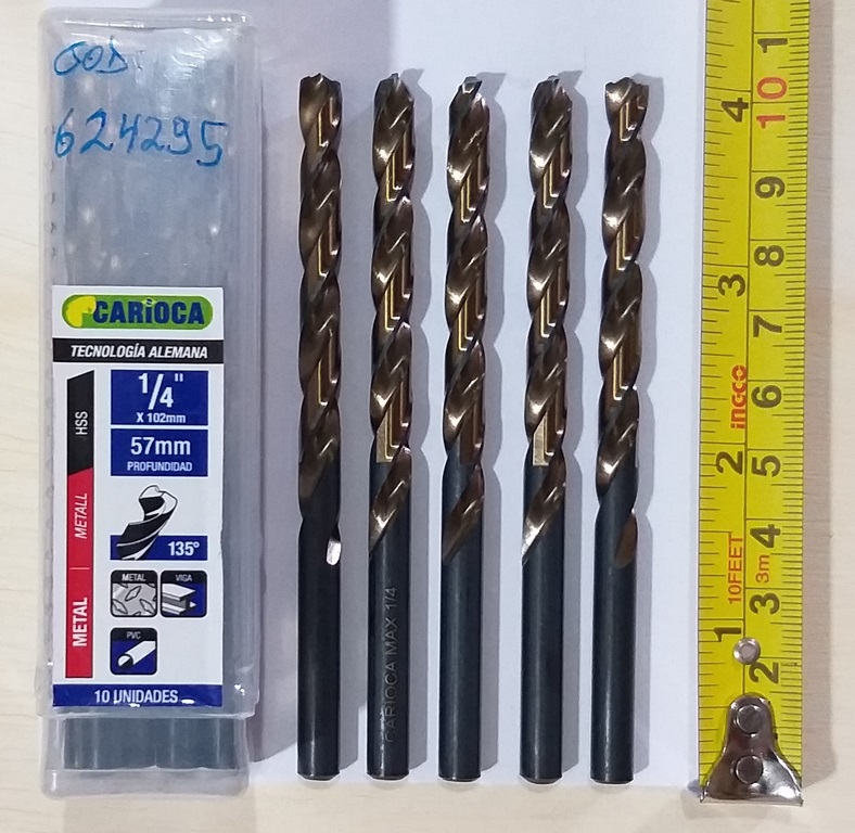 BROCA HSS 1/4 CARIOCA X 102MM M2