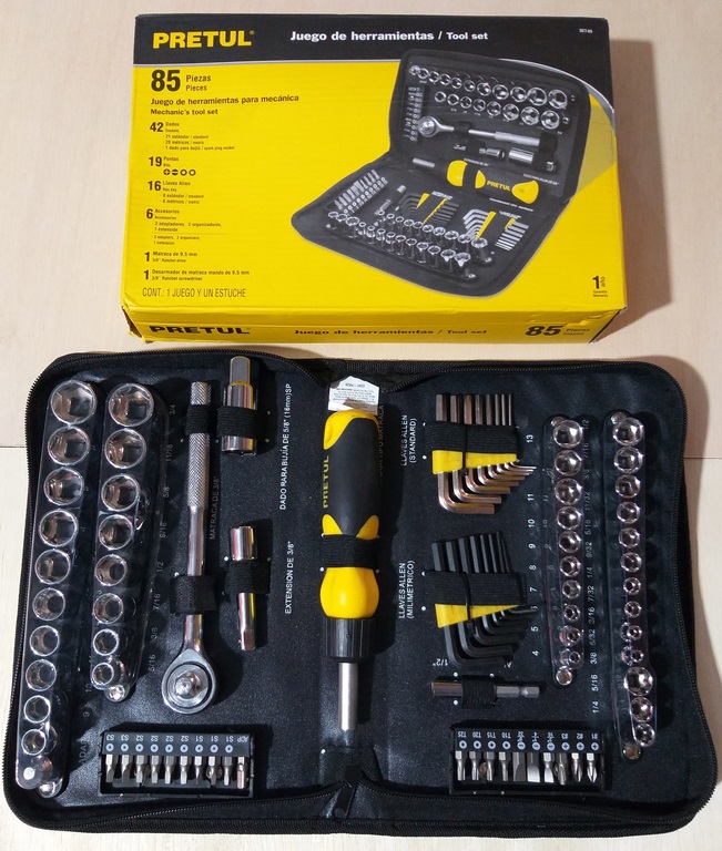JGO HERRAMIENTAS PRETUL 85 PCS