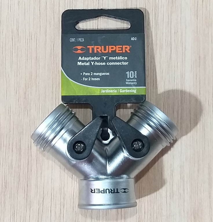 CONECTOR ´´Y´´ 2 VIAS METALICO TRUPER P/LAVADORA