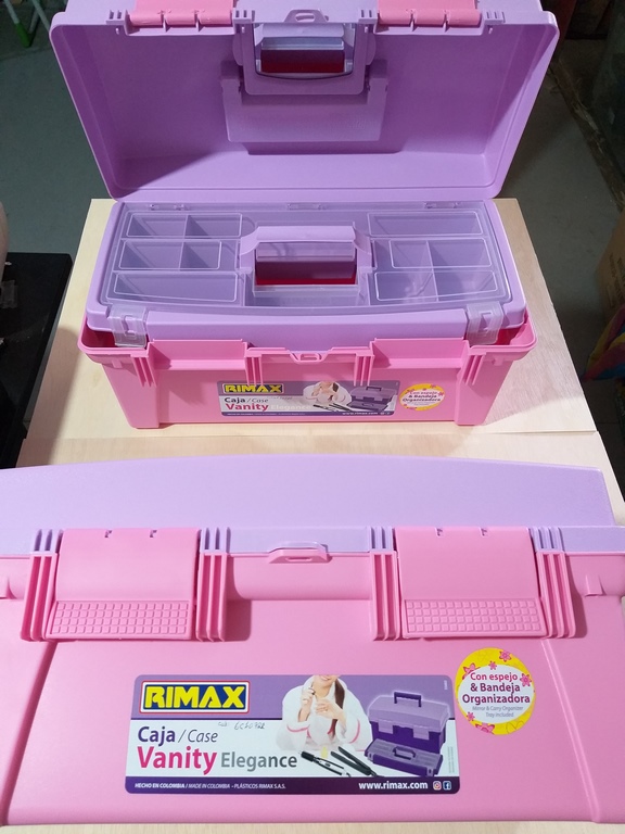 CAJA HERRAMIENTAS 16 VANITY ROSADO/LILA 4947