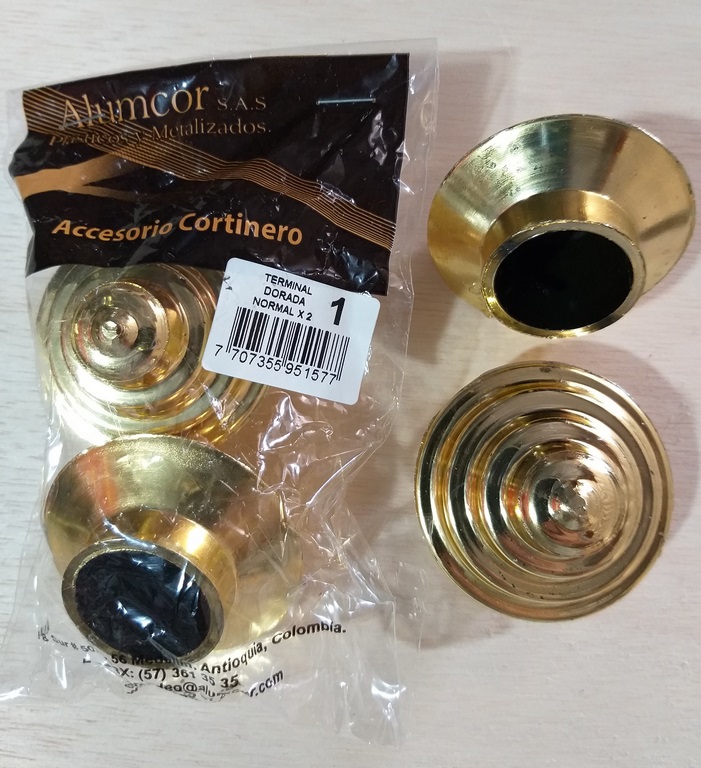 TERMINAL DORADO P/TUBO 1´´ PAR CO315