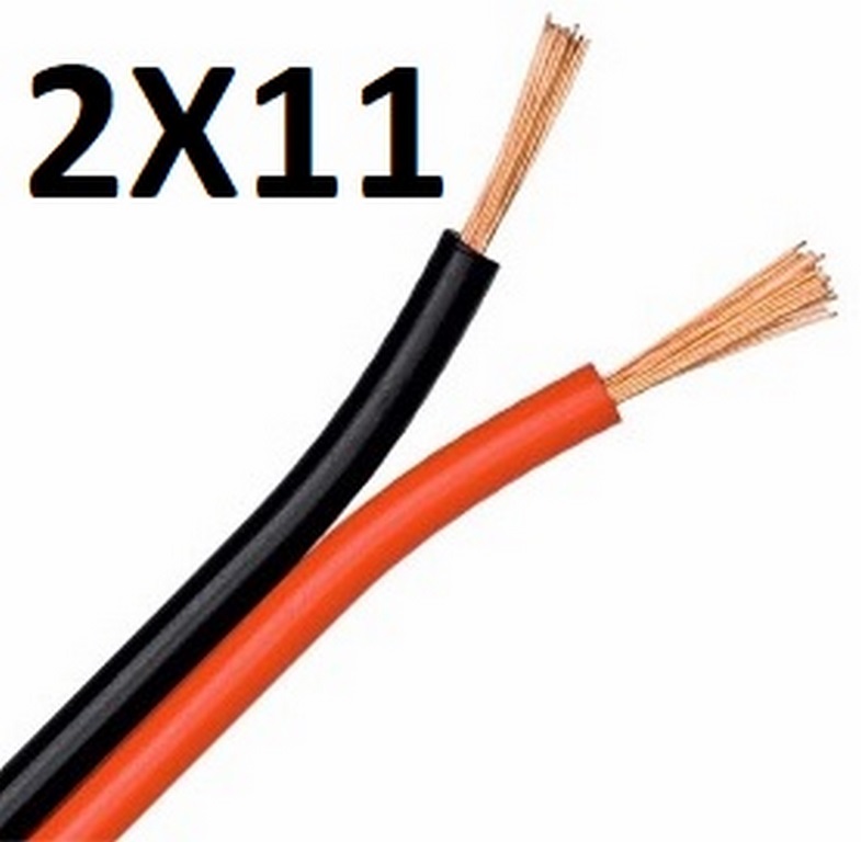 CABLE PARLANTE 2X11 TRANSPARENTE  MET.RVB 91MT. CADA ROLLO