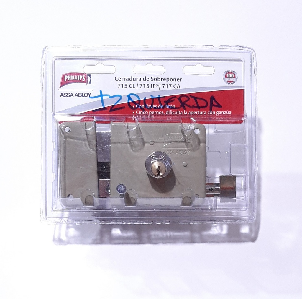 CERRADURA PHILLIPS 715 INSTAFACIL IZQUIERDA