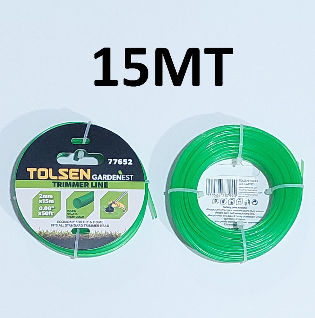 NYLON P/DESMALEZADORA TOLSEN 2MM 15M ROLLO 15 M COD 77652